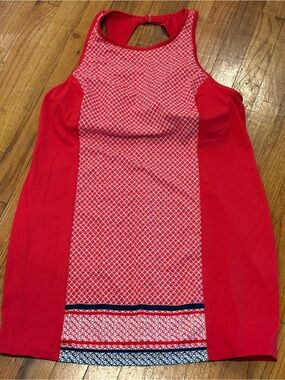 Tropical Escape Anchors Away Red/White Swim Dress Cover Up -Wome'ns Sz 16